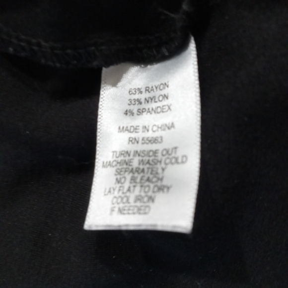 Jones & Co Black Dress Leggings Thick Medium EUC Compression Pants - Picture 4 of 4